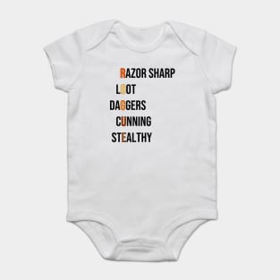 Rogue Assassin Class RPG Roleplaying Dungeon Pnp Meme Gift Baby Bodysuit